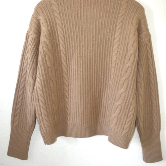 Unworn Nordstrom Signature Wool & Cashmere Cable Knit Jonny Collar Sweater - Picture 6 of 8